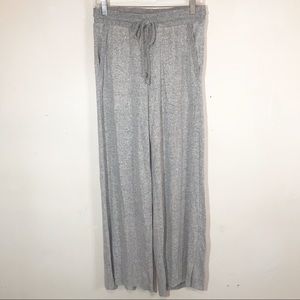 Maronie Heathered Gray Wide Leg Lounge Pants